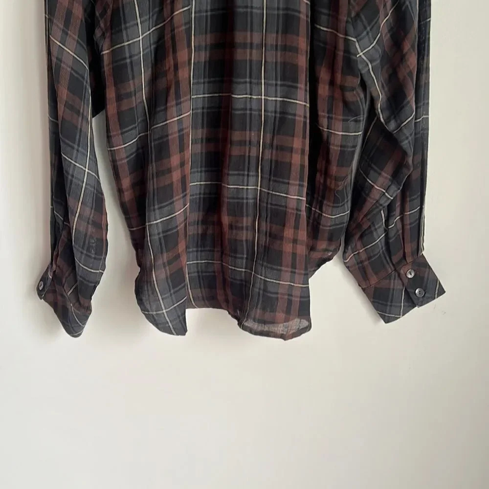 Finley plaid cotton long sleeve button down shirt - Picture 9 of 12